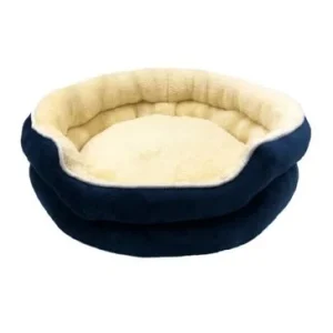 Cama Redonda C/Pelo 60Cm Azul – BPS