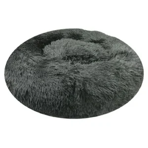 Cama Redonda C/Pelo 80Cm Preta – BPS