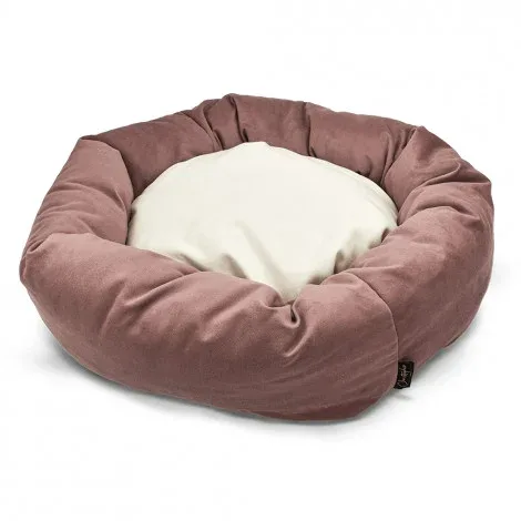 Cama redonda Comfort Milano Rose para cães – Christopher – Cor do Produto: Rosa velho/Pérola | Diâmetro: Ø 76 cm