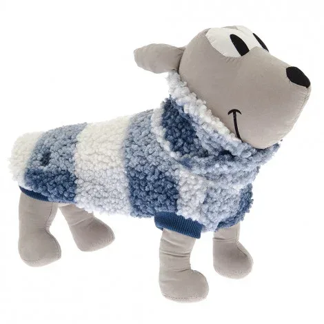 Camisola Mou azul e branca para cães – Ferribiella – Cor do Produto: Azul e branco | Medidas: 27 cm