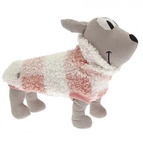 Camisola Mou coral e branca para cães – Ferribiella – Cor do Produto: Coral e branco | Medidas: 33 cm