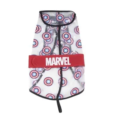 Capa de Chuva Ajustável para Cão Avengers Capitão America