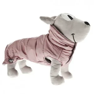 Casaco impermeável acolchoado Cristallo rosa para cães – Ferribiella – Cor do Produto: Rosa claro | Medidas: 47 cm