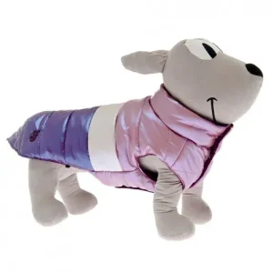 Casaco impermeável Bizarre roxo/rosa para cães – Ferribiella – Cor do Produto: Roxo e rosa | Medidas: 33 cm