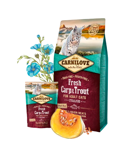 Cat Sterilized Carpa e Truta – Carnilove