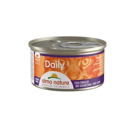Cat Wet Daily Mousse Coelho 85Gr – Almo Nature