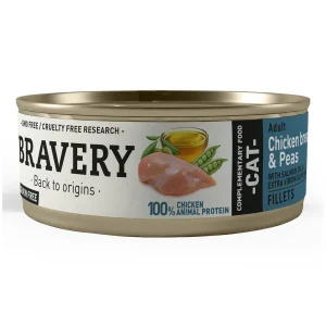 Cat Wet Peito de Frango e Ervilhas 70Gr – Bravery