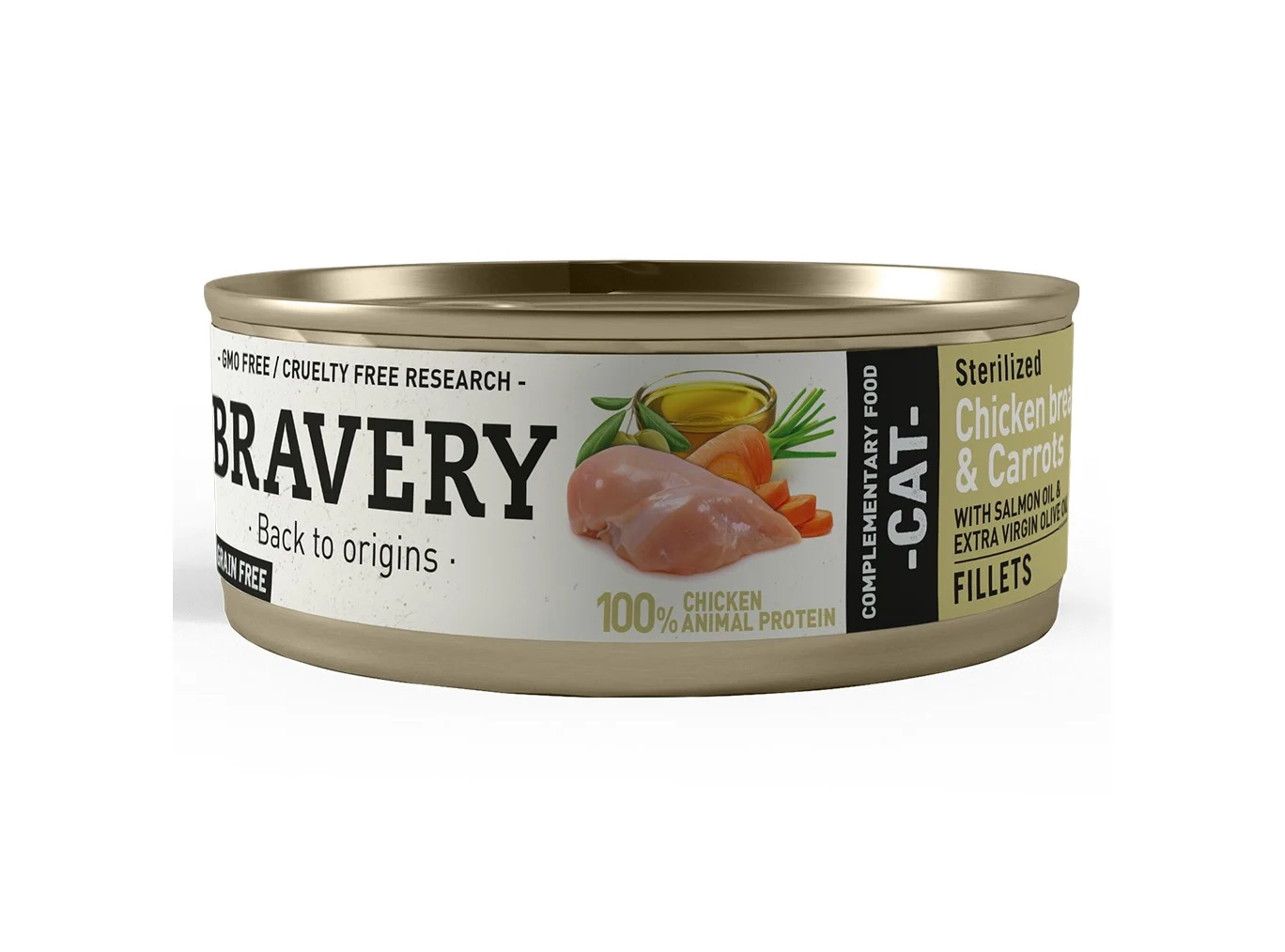 Cat Wet Sterilized Frango e Cenoura 70Gr – Bravery