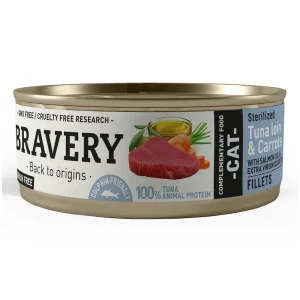 Cat Wet Sterilized Lombo de Atum e Cenoura 70Gr – Bravery