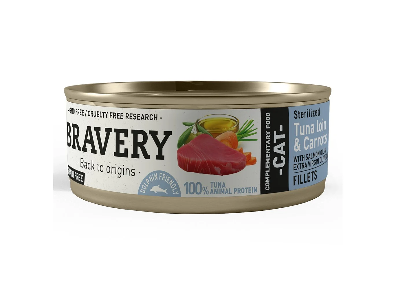 Cat Wet Sterilized Lombo de Atum e Cenoura 70Gr – Bravery