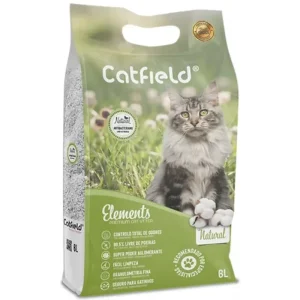 Catfield Elements Natural – Areia aglomerante de bentonite para gatos 6L