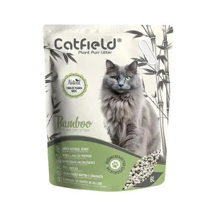 Catfield Plant Purr Litter Areia Natural de Bambu e Fibras Vegetais para Gatos