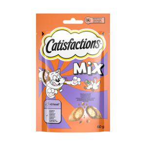 Catisfactions Mix Snacks para gatos – Frango/pato 60g