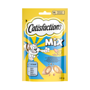 Catisfactions Snacks para gatos – Salmão e queijo 60g