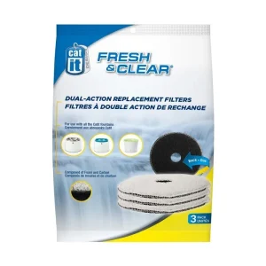 Catit Fresh & Clear Filtro de Espuma e Carvão – Filtros de substituição para fonte de gatos (3 unidades)