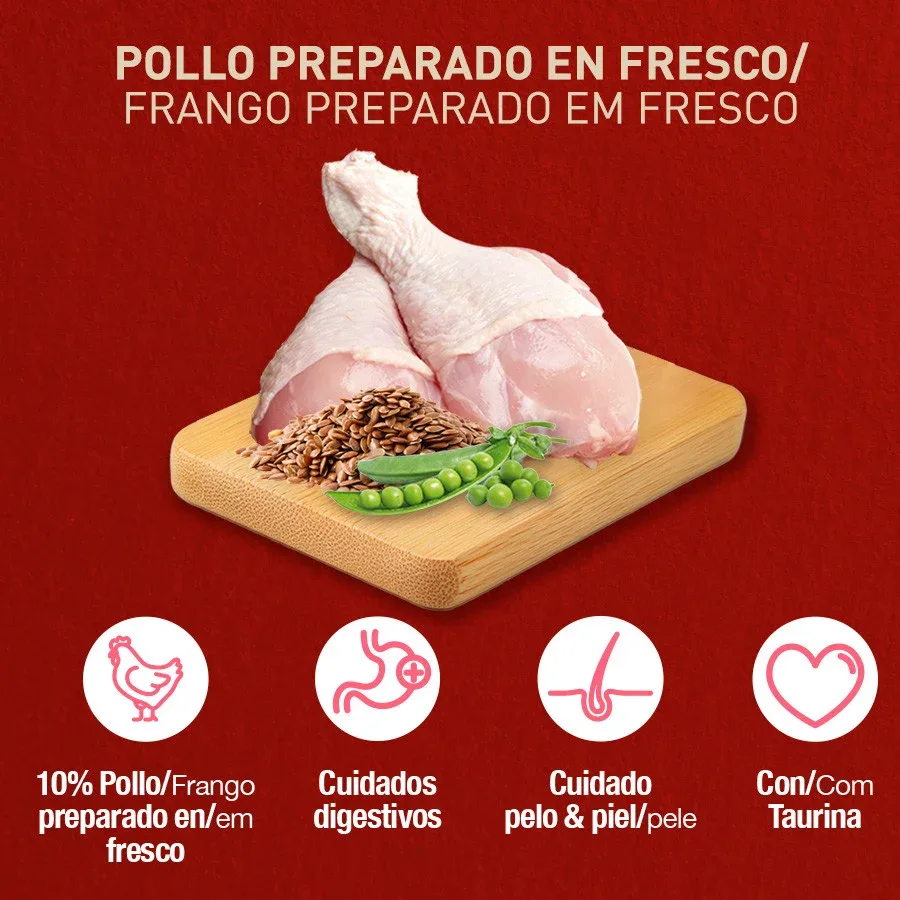 Catxtreme Adult Skin & Coat Sterilised Ração de frango para gatos - Image 2