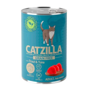 Catzilla Adult Grain Free Trout & Tuna Patê lata para gatos