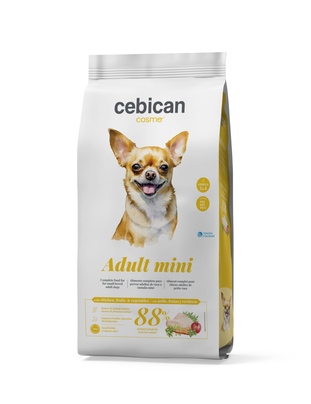 Cebican Cosmo Adult Mini com Frango, Frutas e Legumes 3Kg