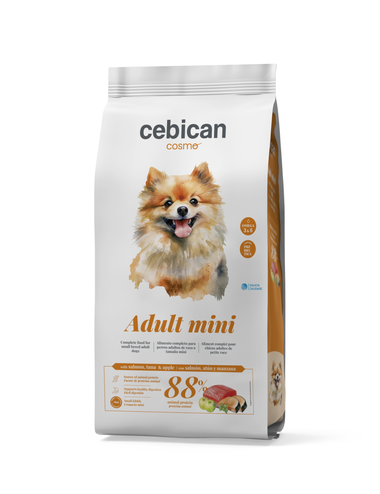 Cebican Cosmo Adult Mini com Salmão, Atum e Maçã 3Kg