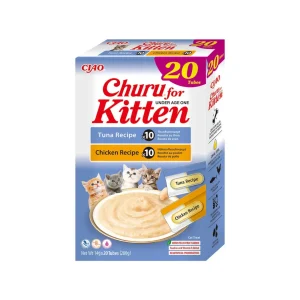 Churu Kitten Variedades – Snack cremoso para gatinhos 20 x 14 g
