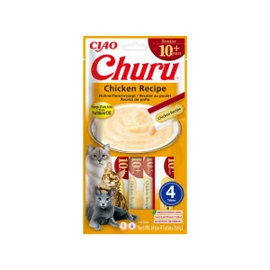 Churu Senior 10+ Frango – Snack cremoso para gatos 4 x 14 g