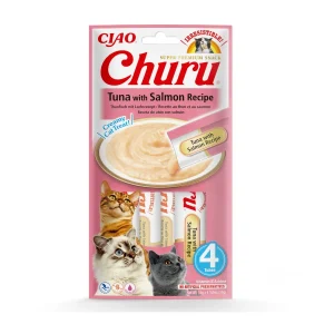 Churu Snack Cremoso de Atum com Salmão para gatos