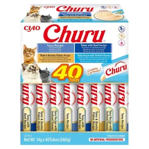 Churu Snack líquido de atum para gatos – Multipack 40