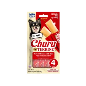 Churu Terrine Small Frango com Vaca – Snack macio para cães pequenos 4 x 15 g