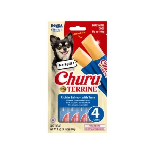 Churu Terrine Small Salmão com Atum – Snack macio para cães pequenos 4 x 15 g