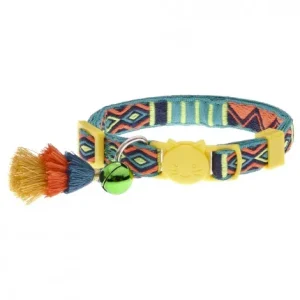 Coleira Bohemian para gatos – Ferribiella – Cor do Produto: Amarelo | Medidas: 20-30 cm/10 mm