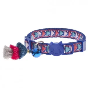 Coleira Bohemian para gatos – Ferribiella – Cor do Produto: Azul escuro | Medidas: 20-30 cm/10 mm