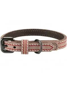 Coleira Native Em Couro (M-L) 39-47Cm/20Mm (Cappuccino)
