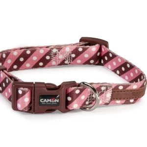 Coleira Regulável “Twill Dot Pink”