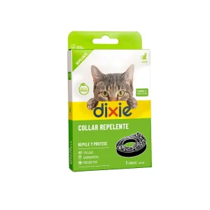 Coleira repelente DIXIE para gatos e gatinhos contra pulgas, carrapatos e mosquitos