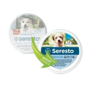 Coleira SERESTO BAYER para cães contra pulgas, carrapatos e piolhos