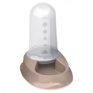 Comedouro/bebedouro self-service Chic – Stefanplast – Cor do Produto: Bege | Capacidade: 2 L
