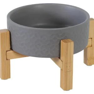 Comedouro Cinza 300ml para Cães