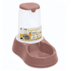 Comedouro dispensador Break Reserve para cães e gatos – Stefanplast – Cor do Produto: Rosa Velho | Capacidade: 1,5 L
