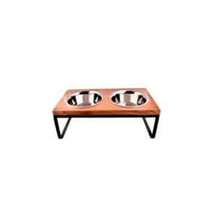 Comedouro Elevado Retangular Wooden 1500ml Petz Creation