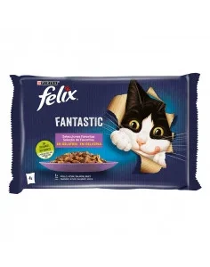Comida Gato Felix Fantastic Selecção de Favoritos em Gelatina (saquetas) 4x85gr