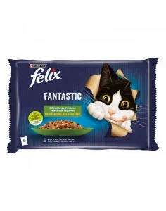 Comida Gato Felix Fantastic Selecção de Legumes em Gelatina (saquetas) 4x85gr
