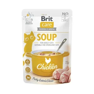Comida húmida Brit Care Cat Soup Frango para hidratação 💧