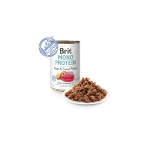 Comida húmida para cães Brit Care Dog Mono Protein Tuna & Sweet Potato Lata – 6 x 400 g