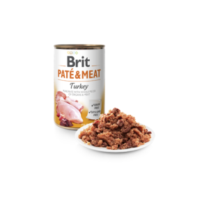 Comida húmida para cães Brit Care Dog Paté & Meat Turkey Wet Lata – 6 x 400 g