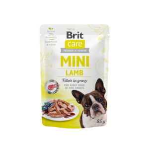 Comida húmida para cães Brit Care Mini Lamb Fillets in Gravy Saqueta – 12 x 85 g