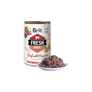 Comida húmida para cães Brit Fresh Dog Beef with Pumpkin (Lata) – 6 x 400 g