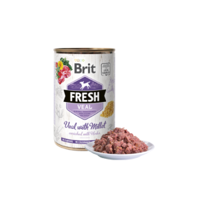Comida húmida para cães Brit Fresh Dog Veal with Millet (Lata) – 6 x 400 g