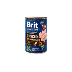 Comida húmida para cães Brit Premium by Nature Dog Chicken with Hearts Lata