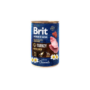 Comida húmida para cães Brit Premium by Nature Junior Dog Turkey with Liver Lata