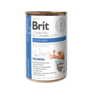 Comida húmida para cães Brit Vet Diet Dog & Cat Recovery Grain Free Lamb with Pea Lata – 6 x 400 g